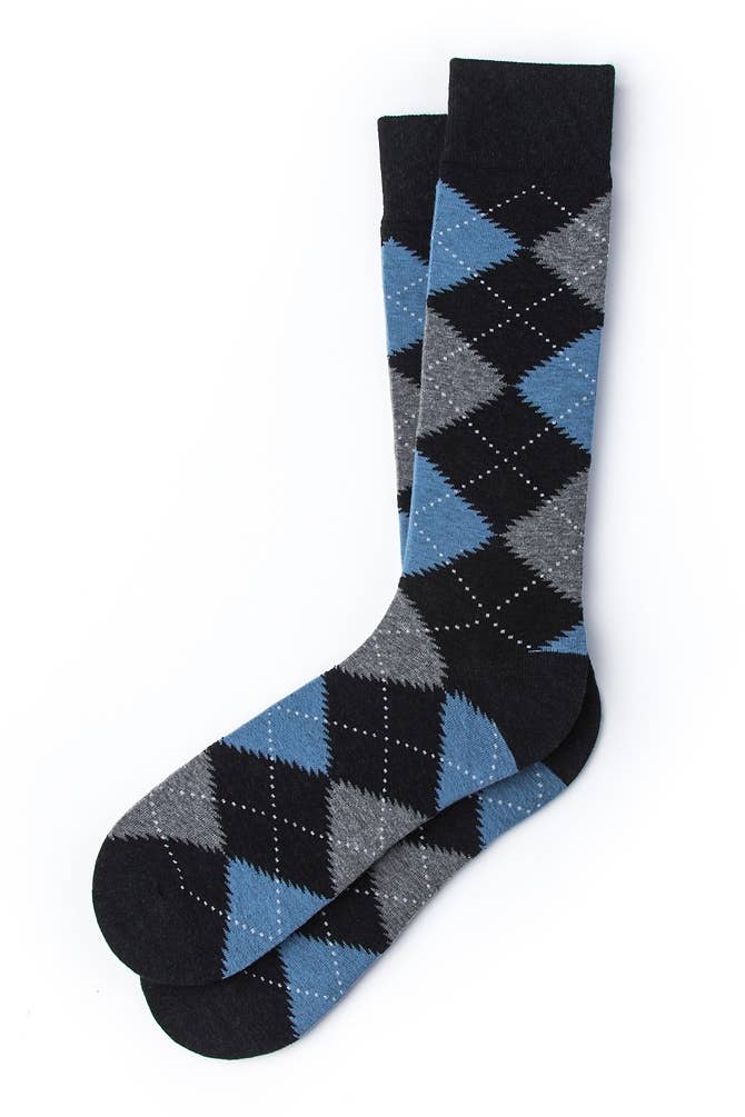 Argyle Assassin Carded Cotton Socks by Alynn