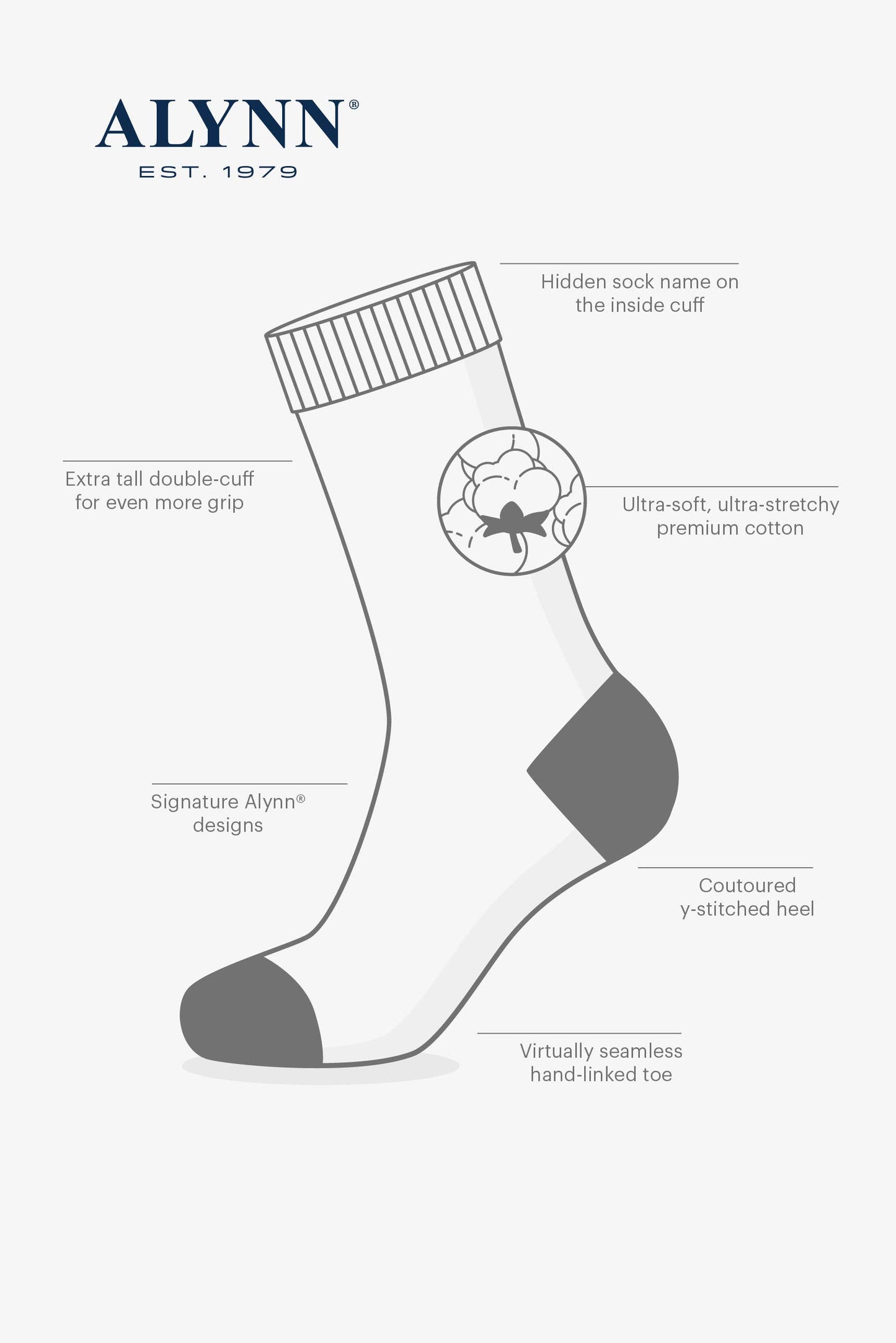 Argyle Assassin Carded Cotton Socks by Alynn