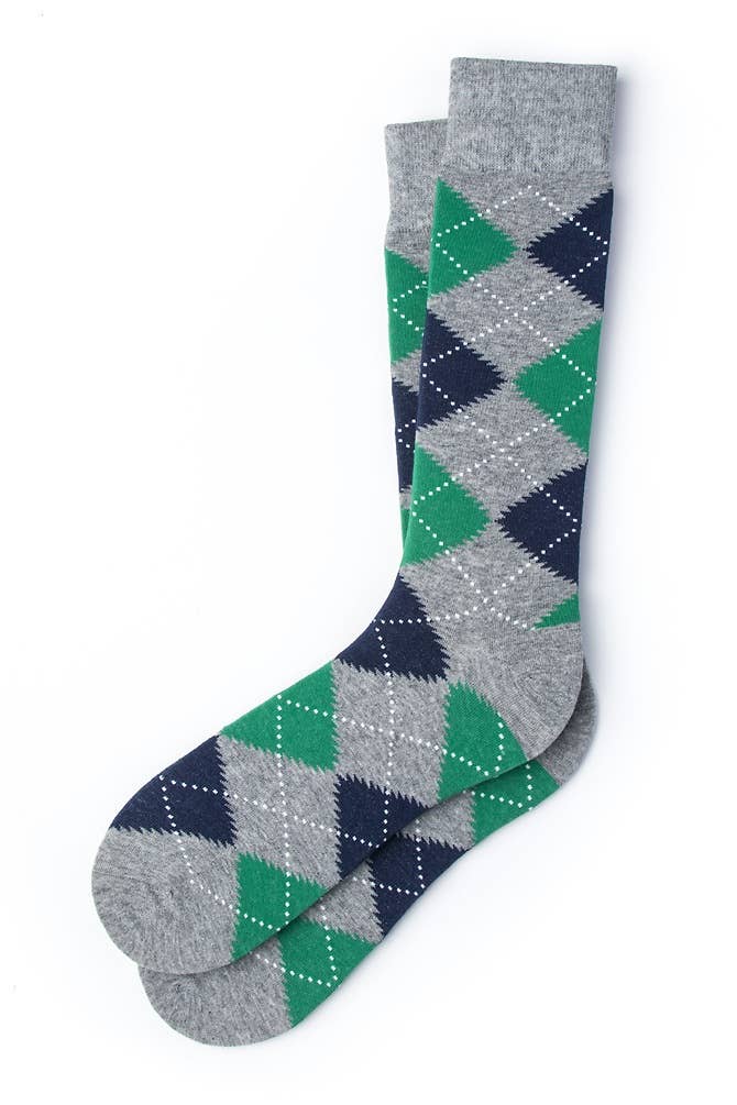 Argyle Assassin Carded Cotton Socks by Alynn