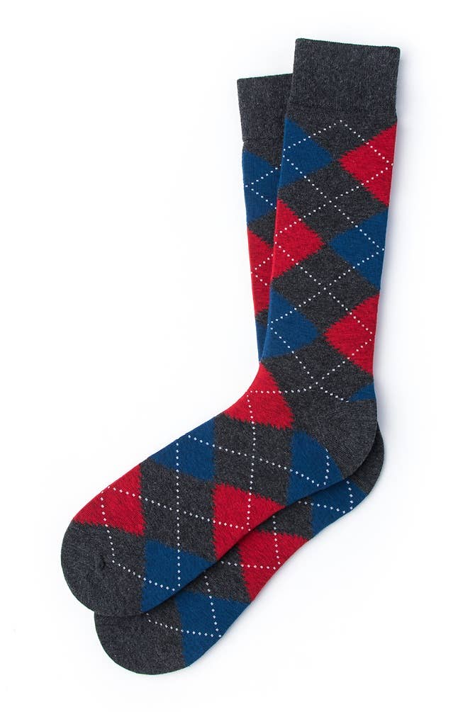 Argyle Assassin Carded Cotton Socks by Alynn