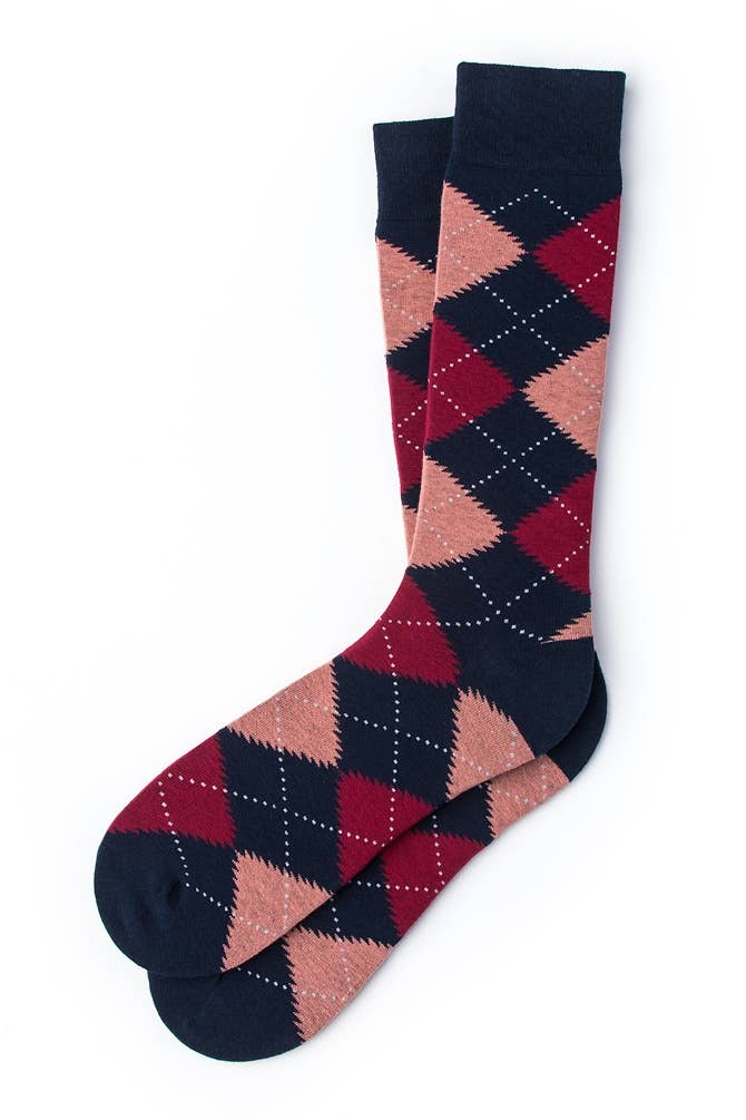 Argyle Assassin Carded Cotton Socks by Alynn