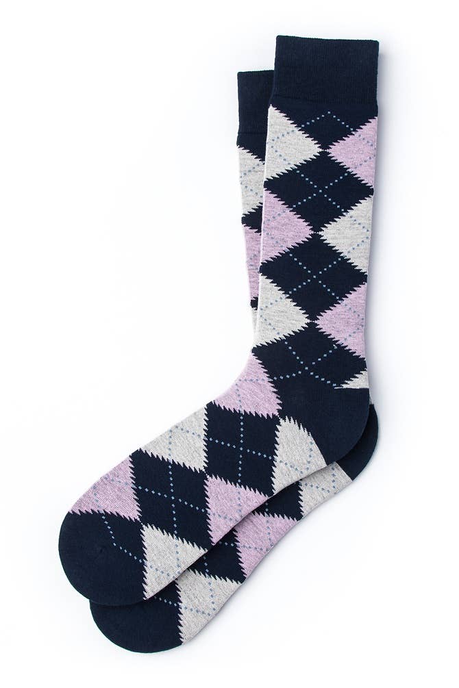Argyle Assassin Carded Cotton Socks by Alynn