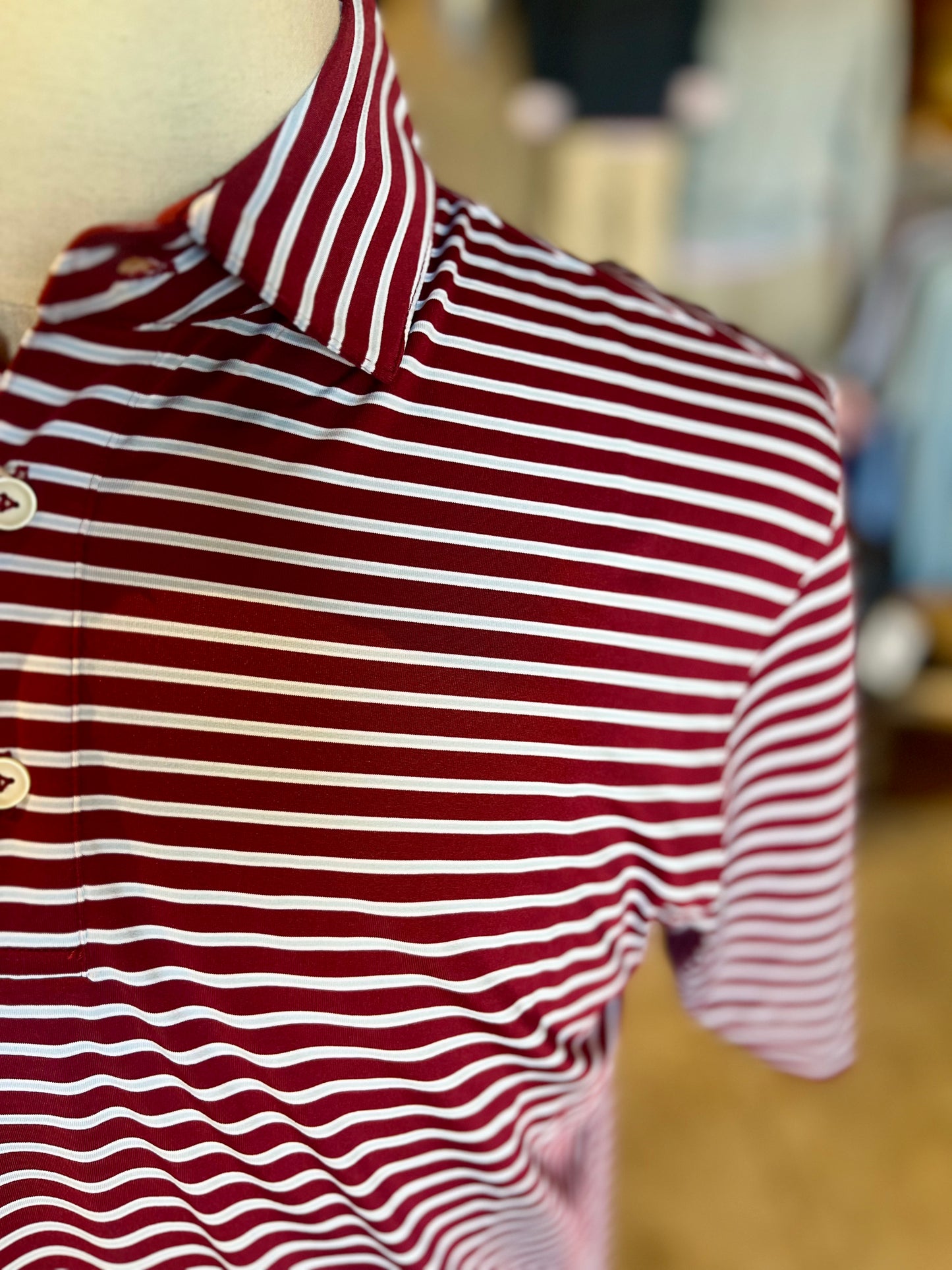 SS Long Drive Stripe Performance Polo