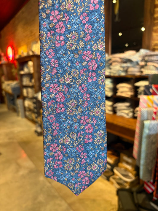 Neck Tie White Alfred Floral