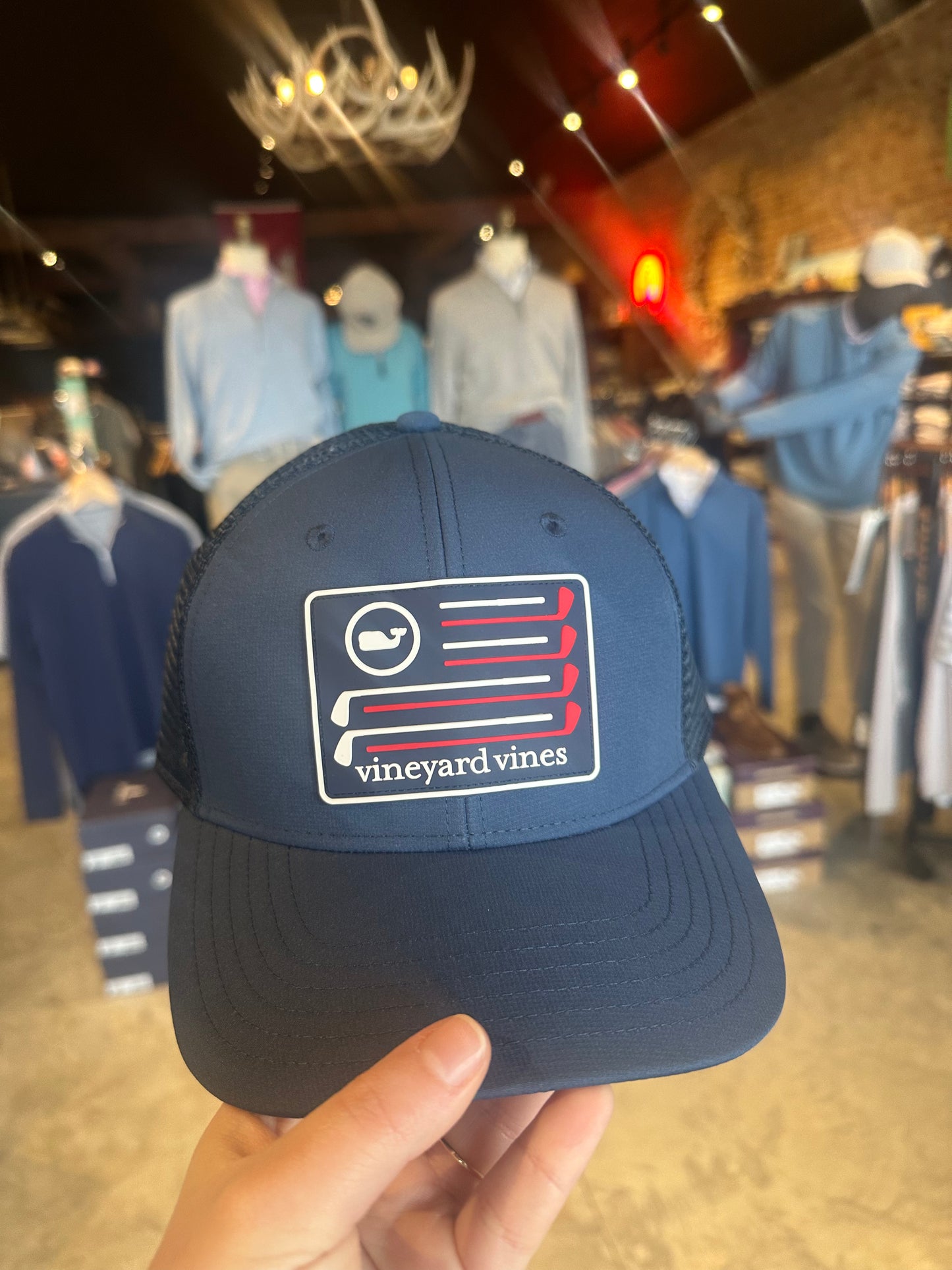 Golf US Flag Patch Trucker