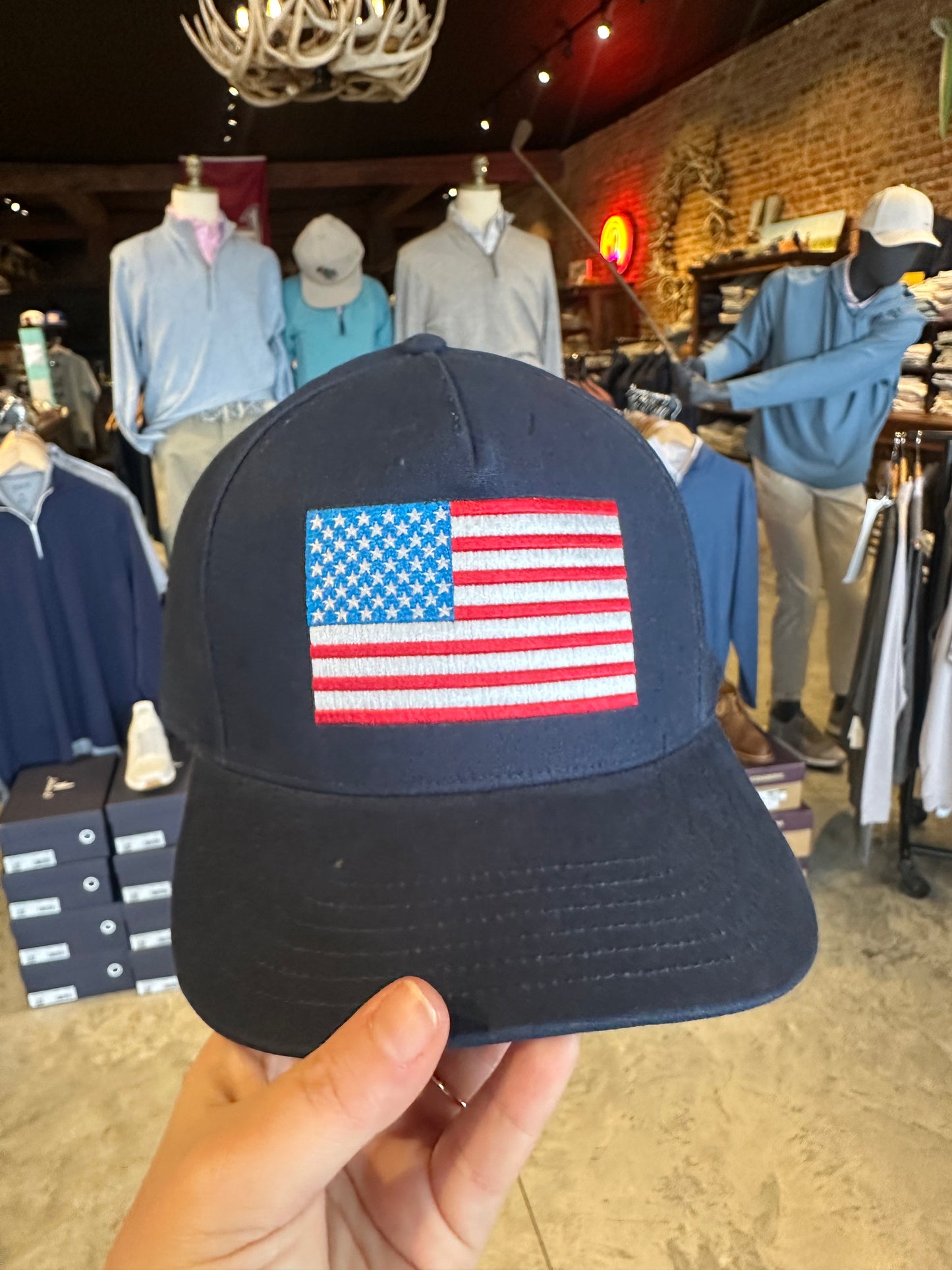 Hipro American Flag Trucker Hat