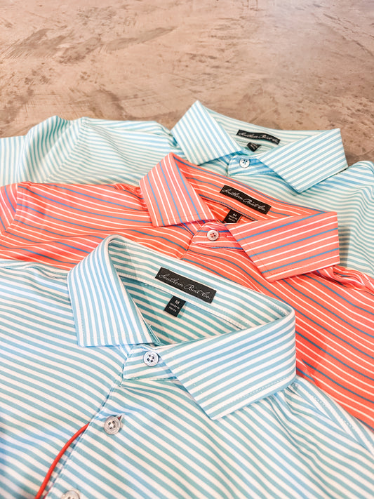 Youth Morgan Stripe Performance Polo