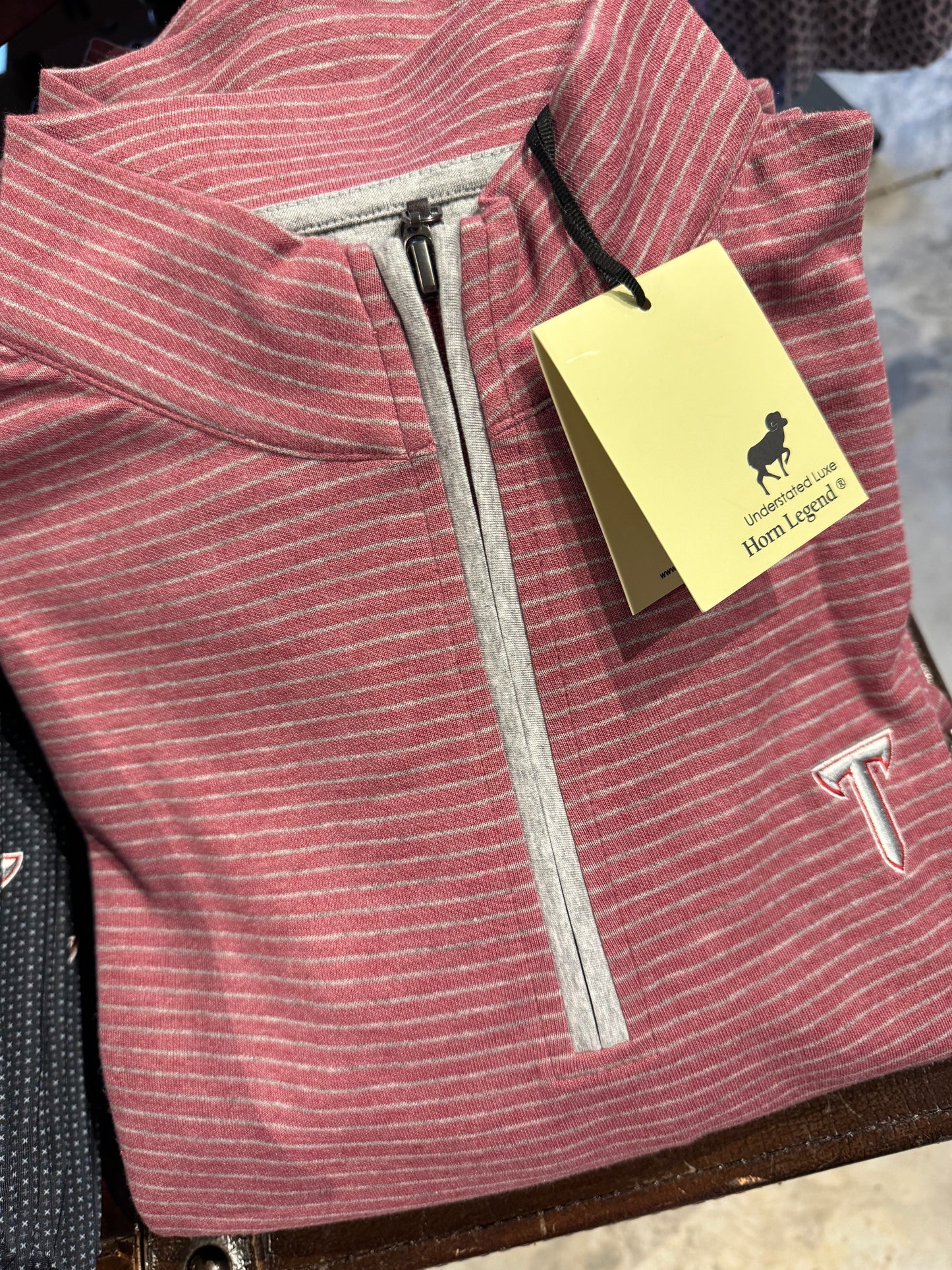 Heathered Stripe Troy Quarter Zip