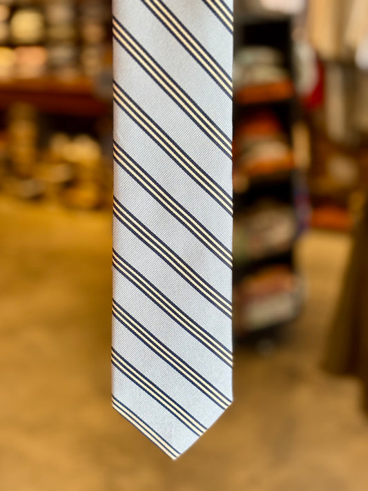 Brooks Striped Tie Carolina Blue