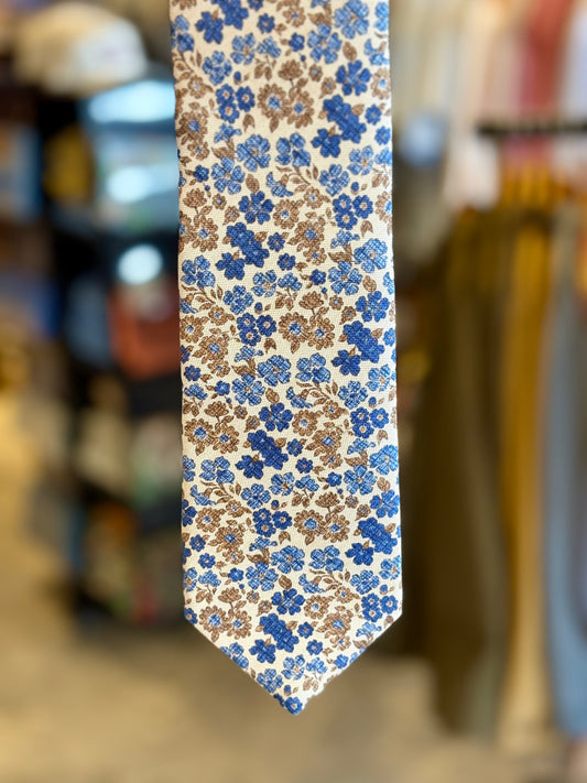 Neck Tie White Alfred loral