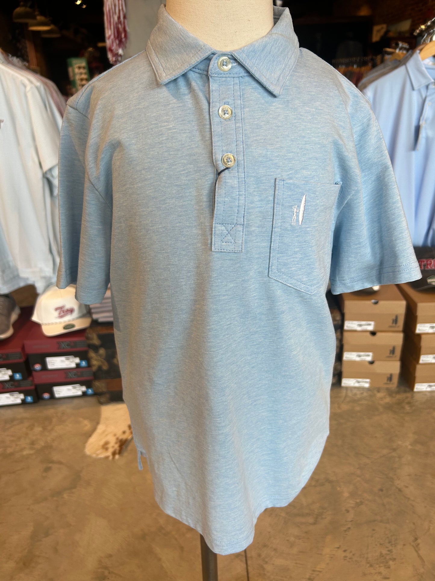 Boys Heathered Original Polo