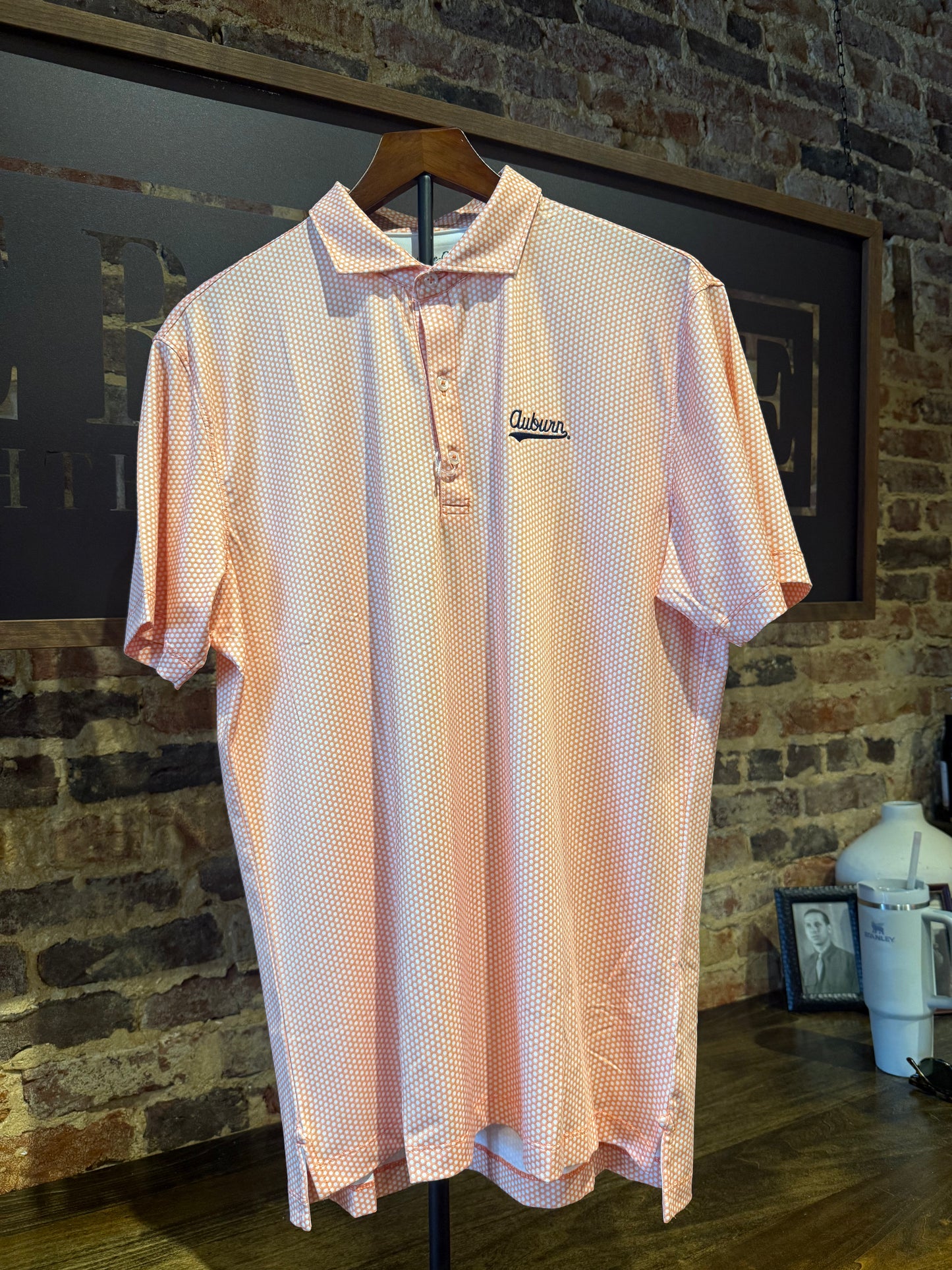 Auburn Hex Polo Orange