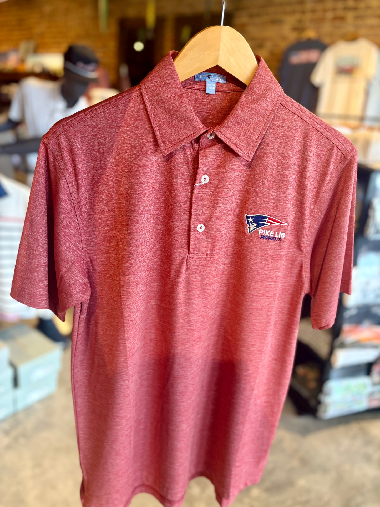 Heathered Polo Red Pike Lib