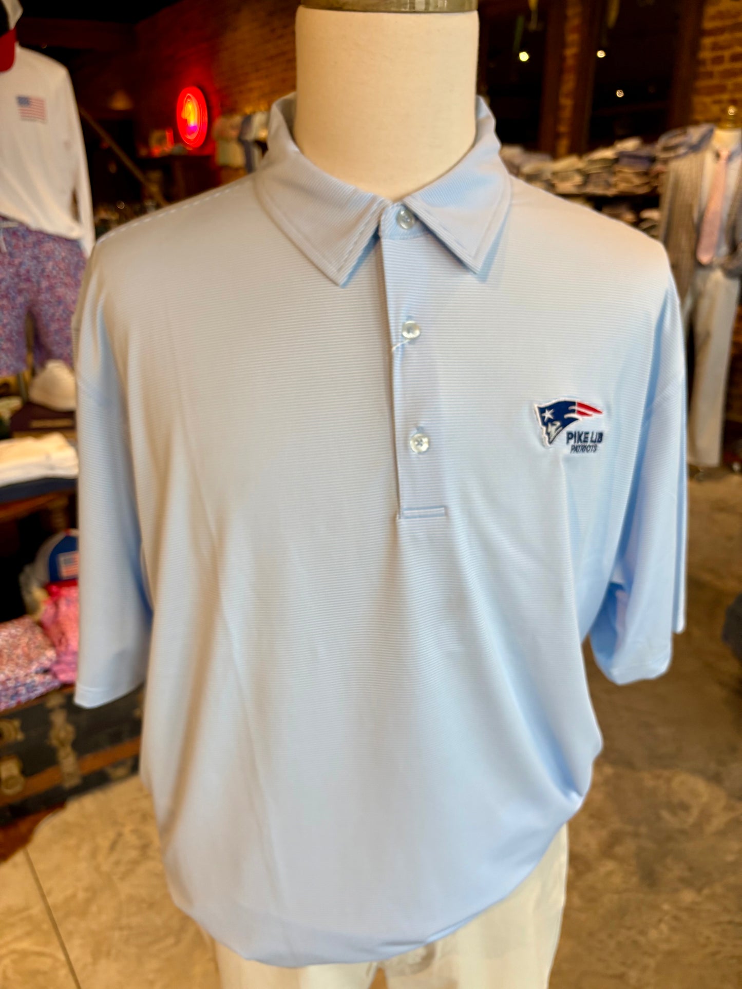 Club Pinstripe Performance Polo Pike Lib