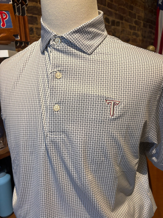 Black Trellis Printed Performance Polo Power T