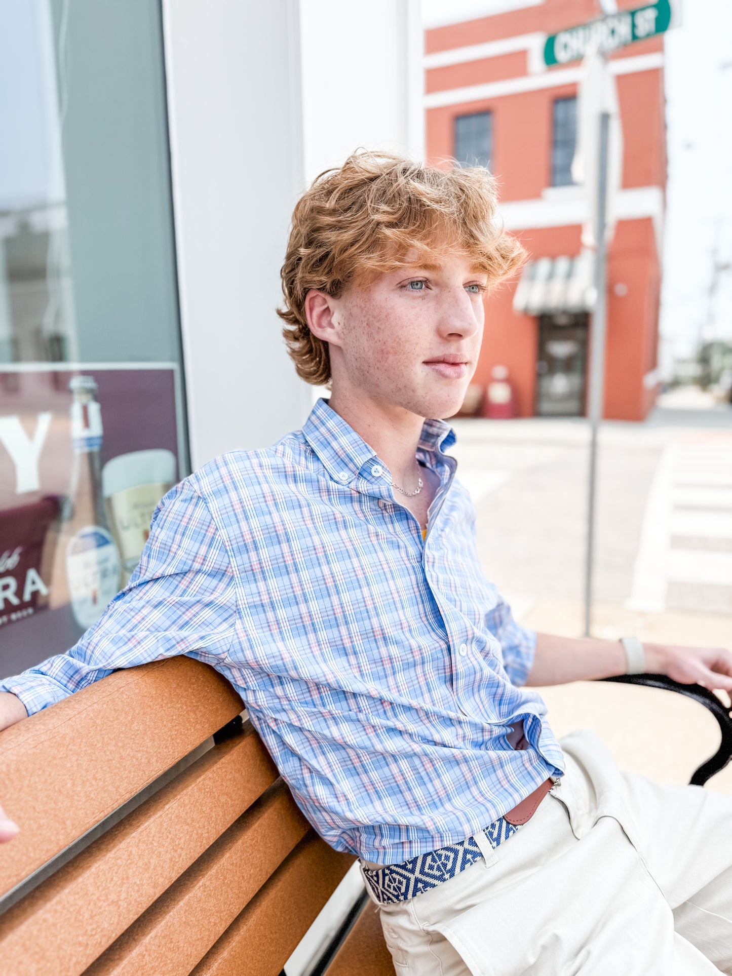 LS Performance Poplin Sport Shirt- Marcus Plaid