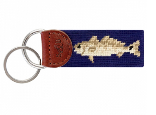 Redfish Needlepoint Key Fob