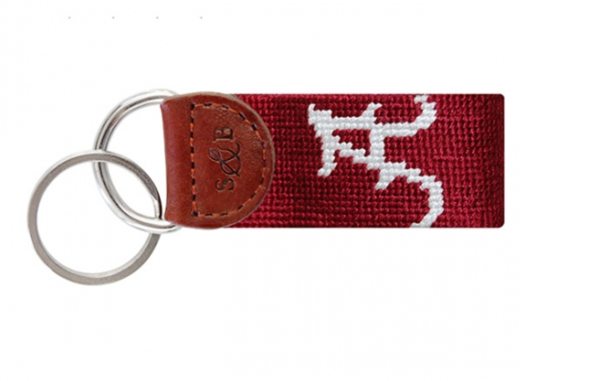 Alabama (Garnet) Needlepoint Key Fob