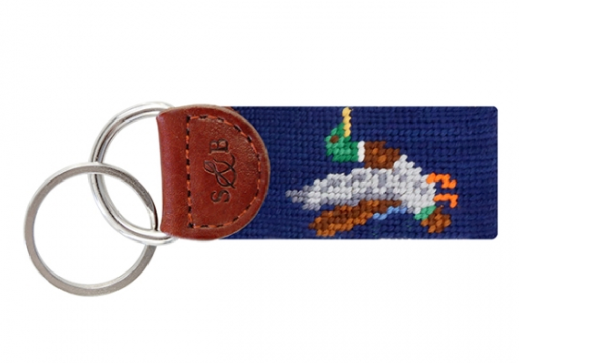 Mallard Needlepoint Key Fob