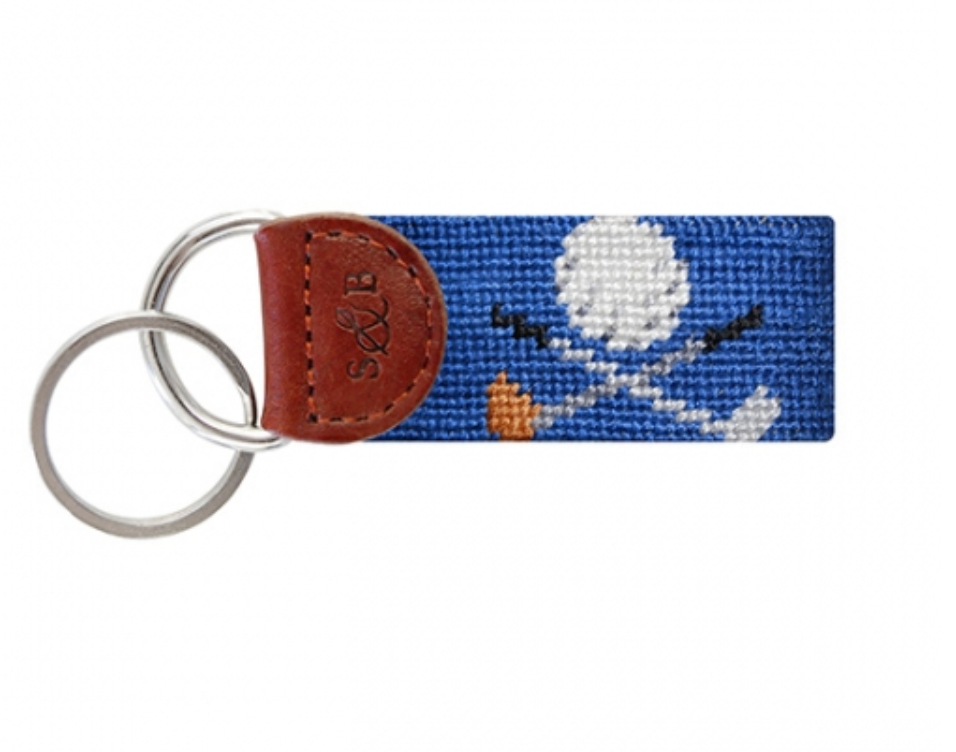 Golf Needlepoint Key Fob