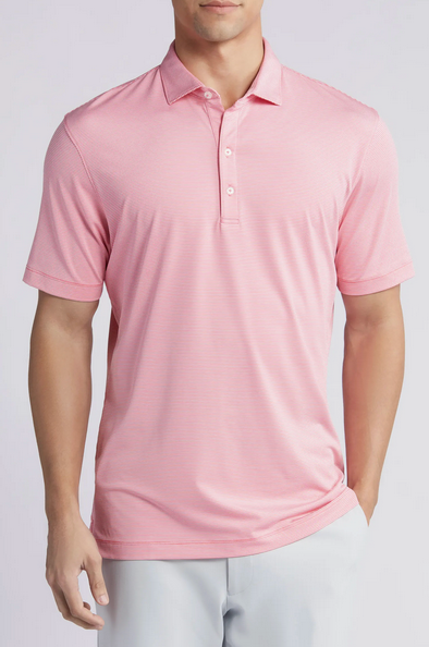 Lyndon Striped Jersey Performance Polo