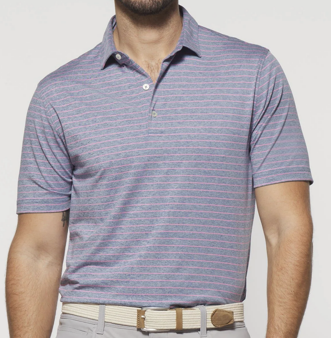 Newton Striped Polo Lake