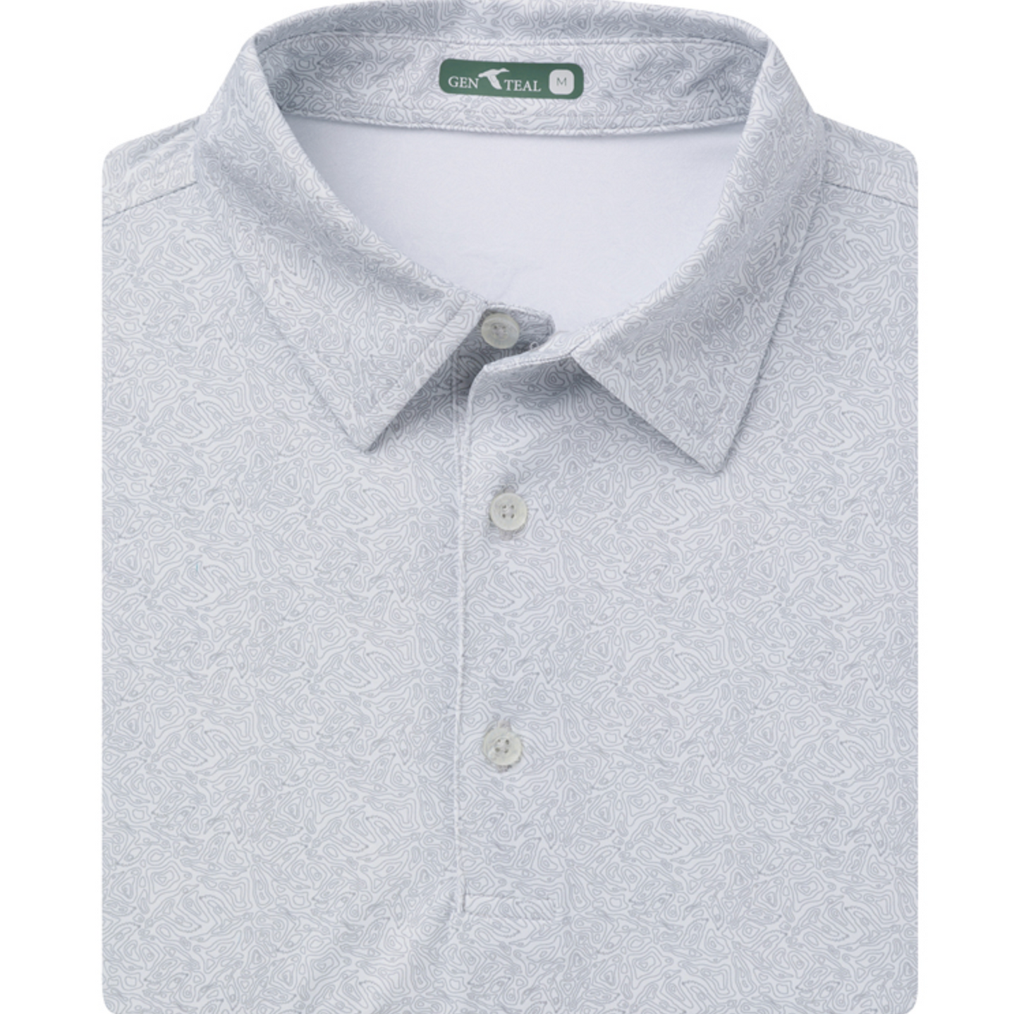 Printed Polo Gray Duck Topo