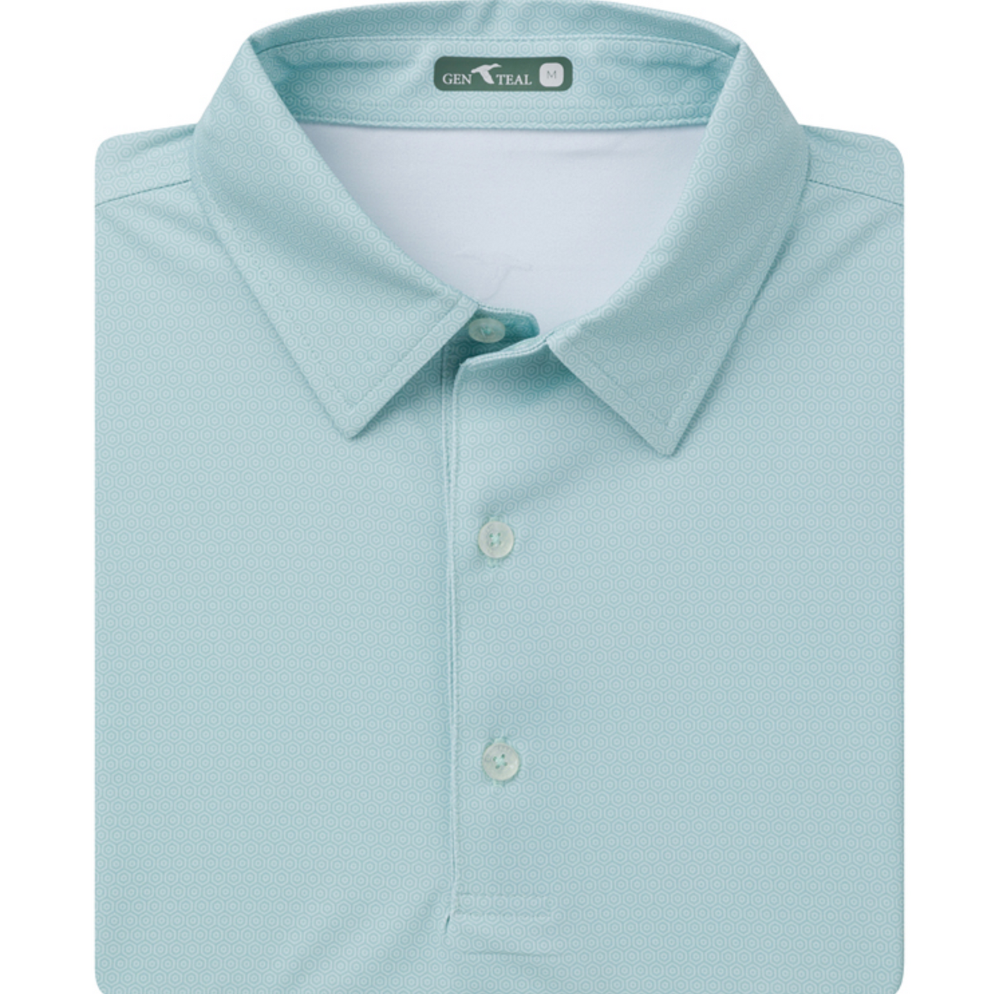 Misty Hex Printed Brrr Performance Polo