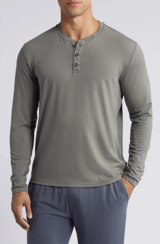 Men's Bamboo Flex Long Sleeve Henley