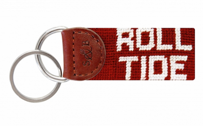 Alabama (Garnet) Needlepoint Key Fob