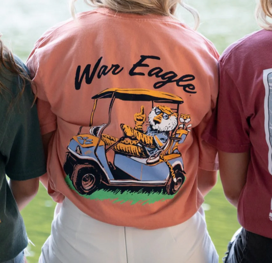 Auburn T-Shirt- Aubie Golf Cart