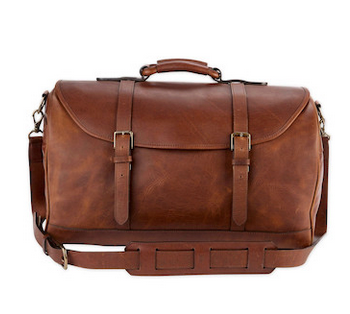 Leather Weekender Duffel Bag