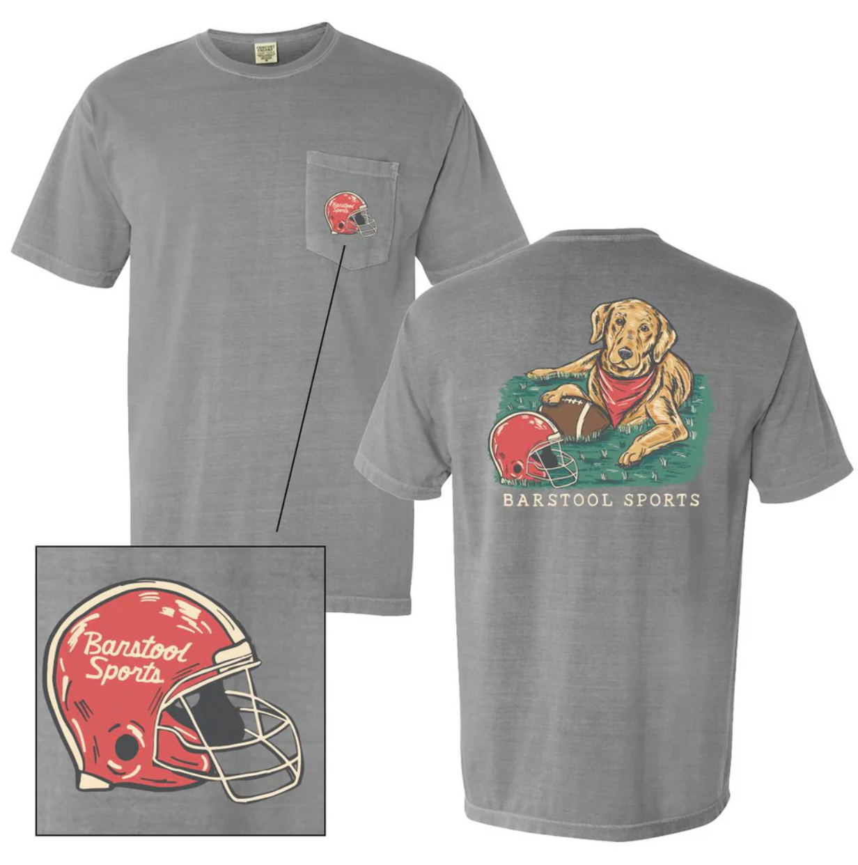 Barstool Sports Football Dog Pocket Tee