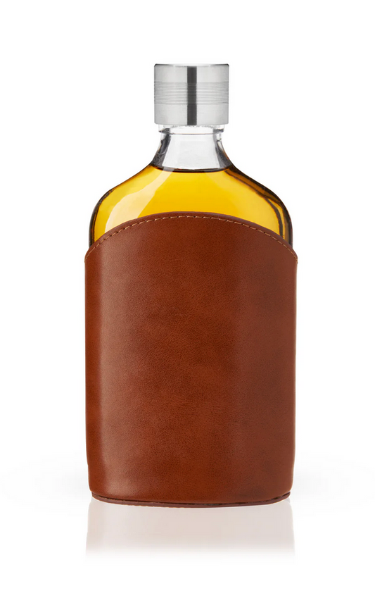 Parker Glass and Leather Flask