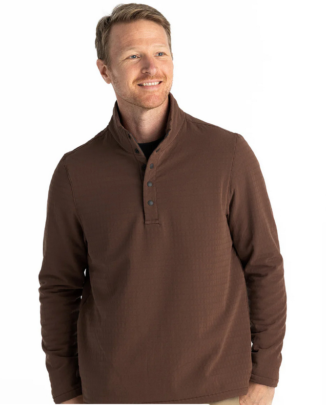 Men's Gridback Fleece Snap Pullover