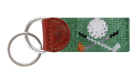 Golf Needlepoint Key Fob