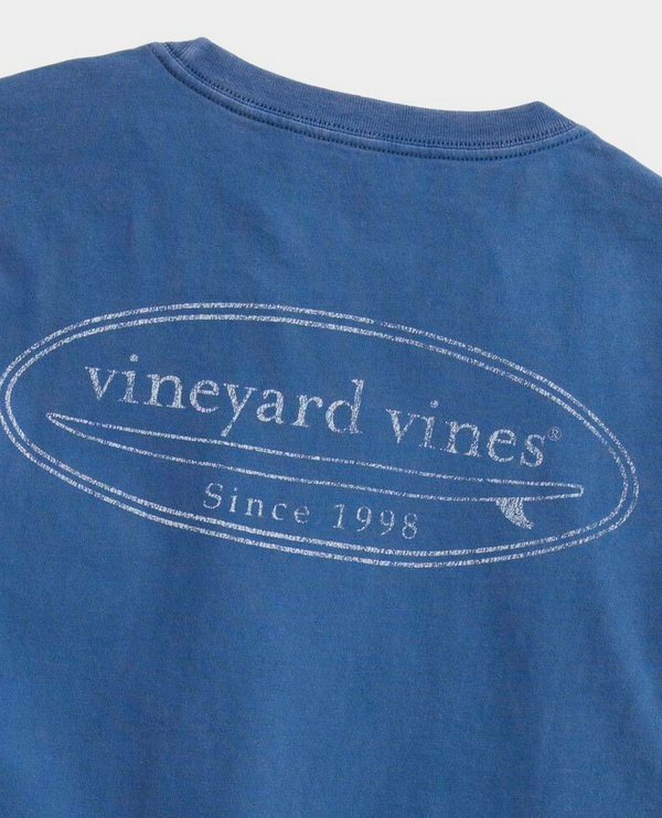 Outlined Surf logo ss tee