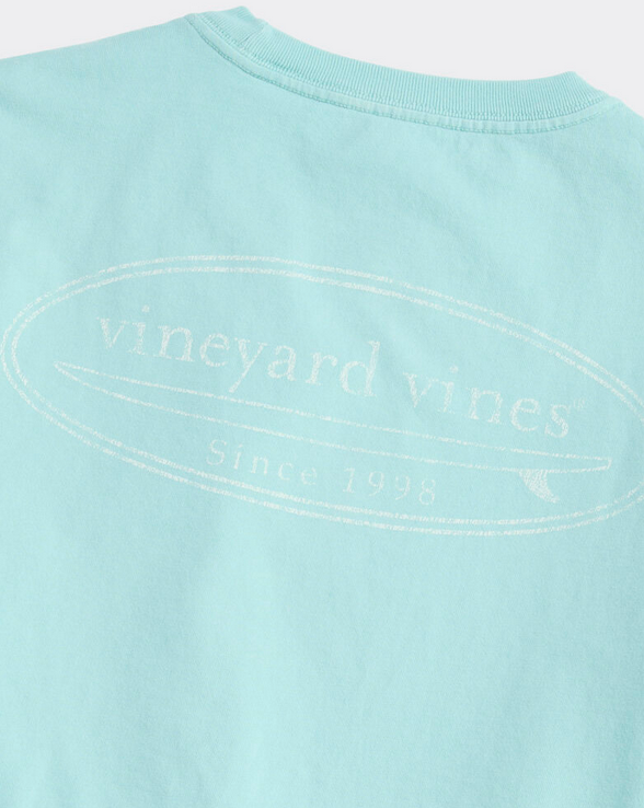 Outlined Surf logo ss tee