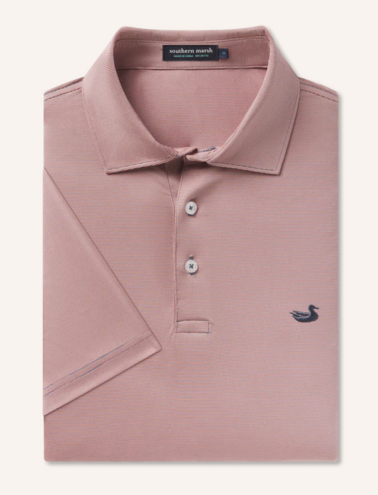 Bermuda Performance Polo- Wellington Stripe
