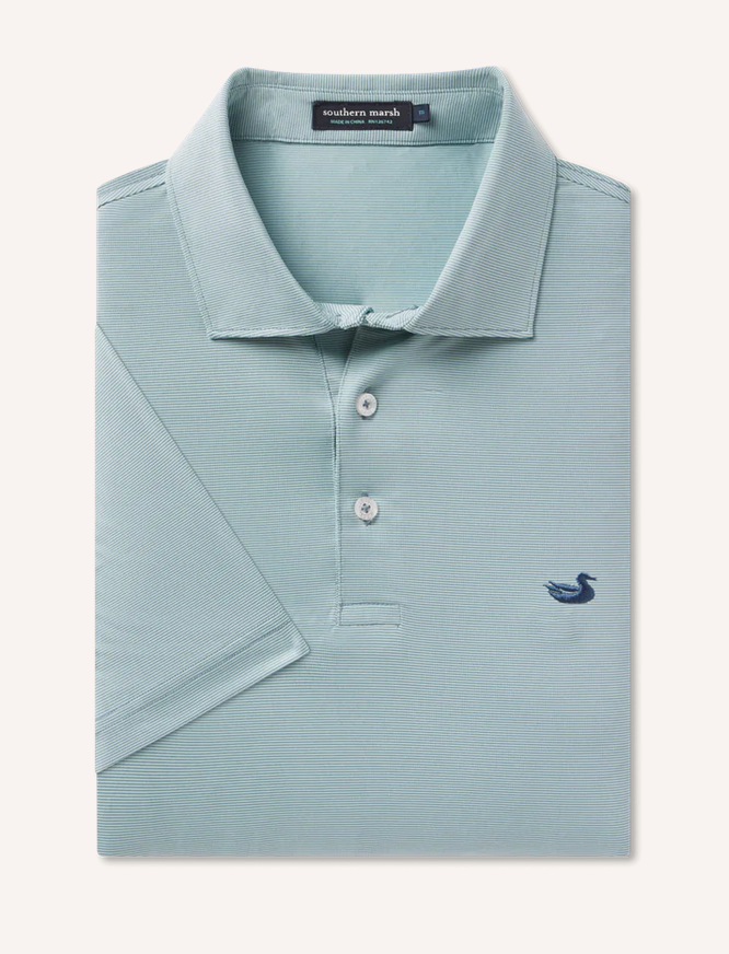 Bermuda Performance Polo- Wellington Stripe