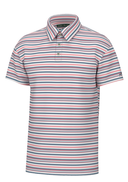Youth Valley Stripe Performance Polo