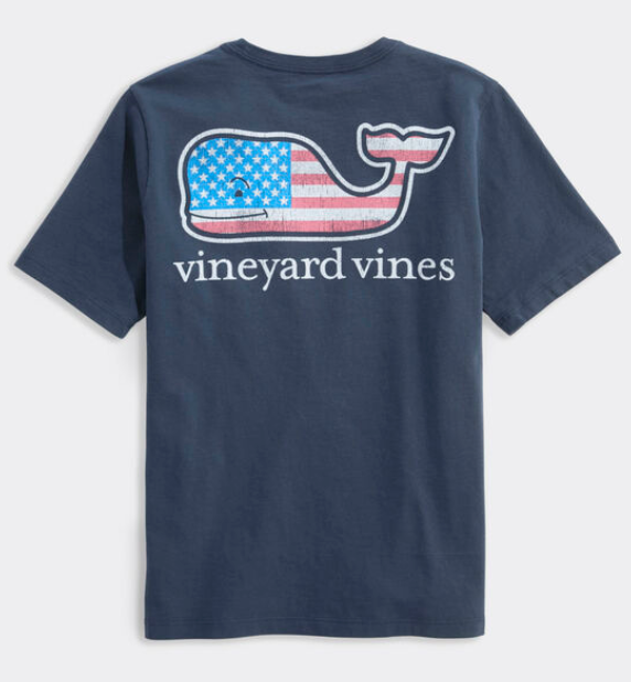 Boys' Flag Whale SS Pocket Tee