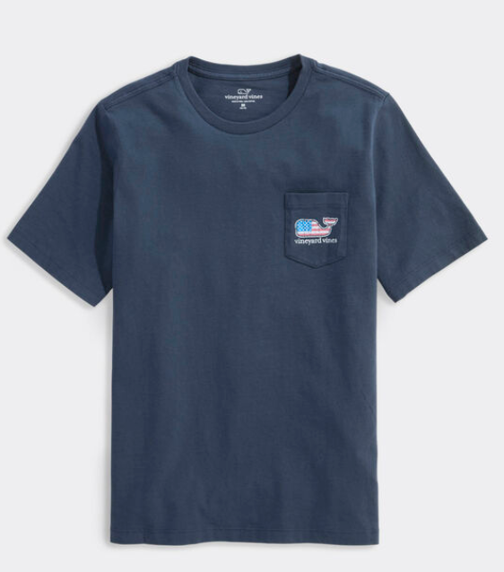 Boys' Flag Whale SS Pocket Tee