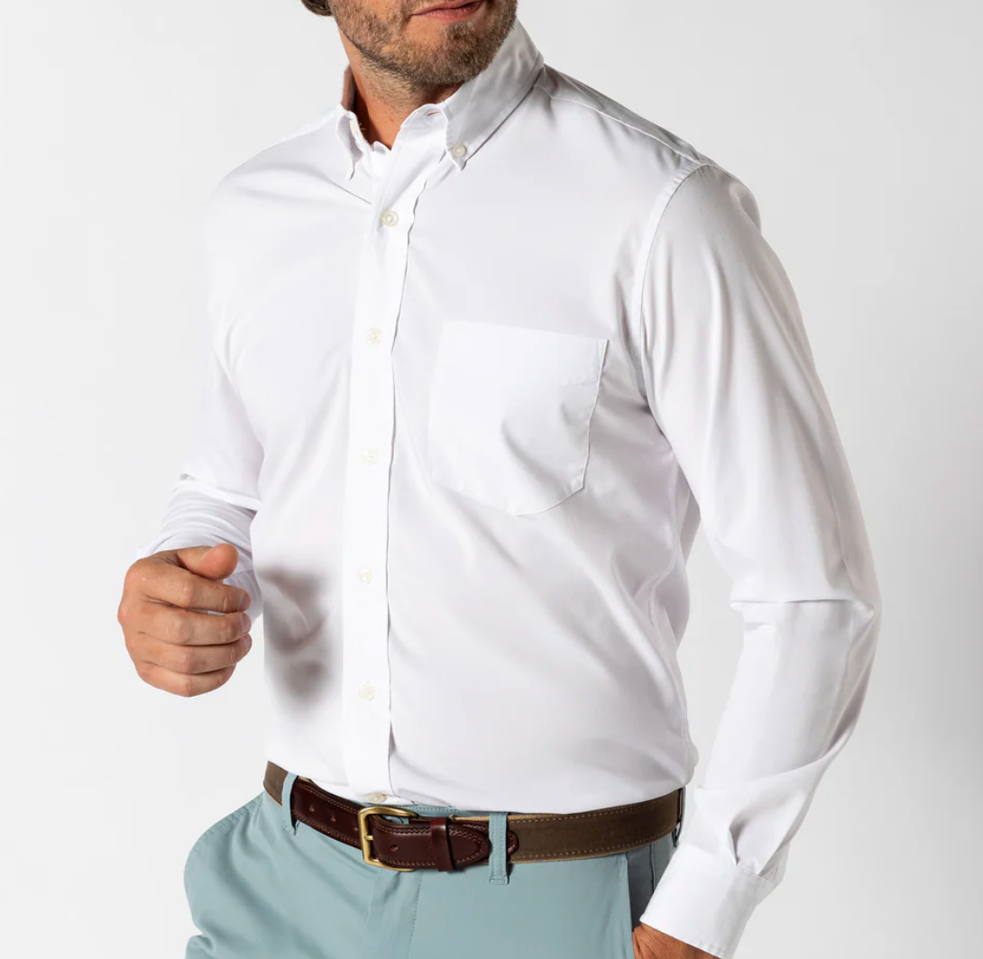 LS Performance Poplin Sport Shirt-Boyce Solid