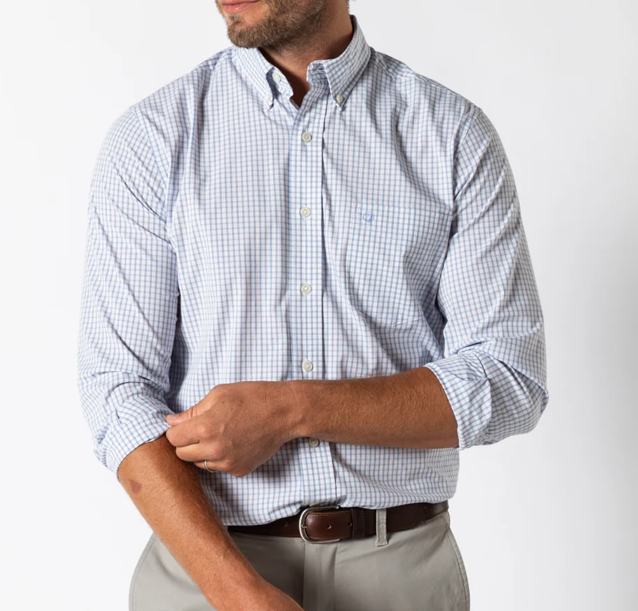 LS Performance Poplin Sport Shirt- Violet Quartz