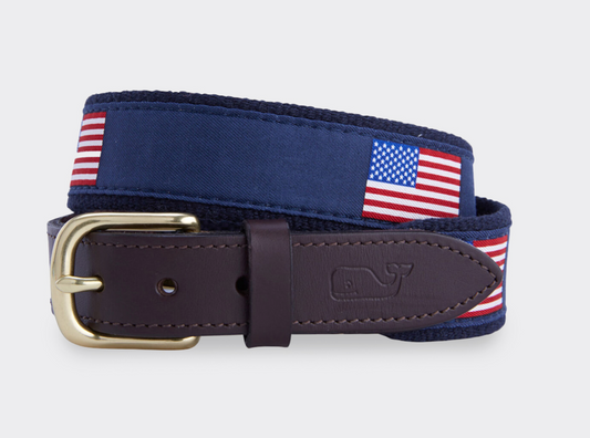 American Flag Canvas Club Belt