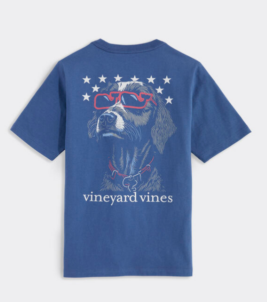 Boys' Americana Dog SS Pocket Tee