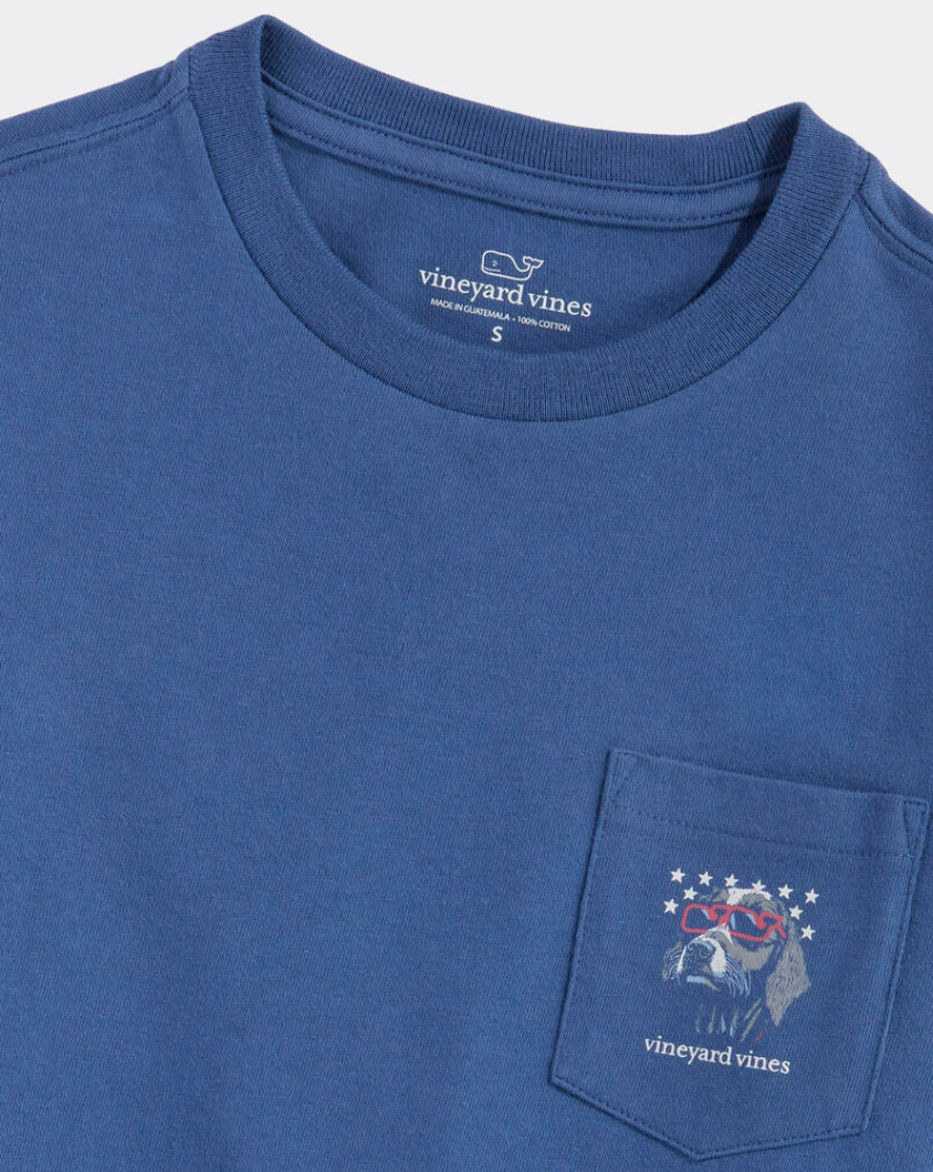 Boys' Americana Dog SS Pocket Tee