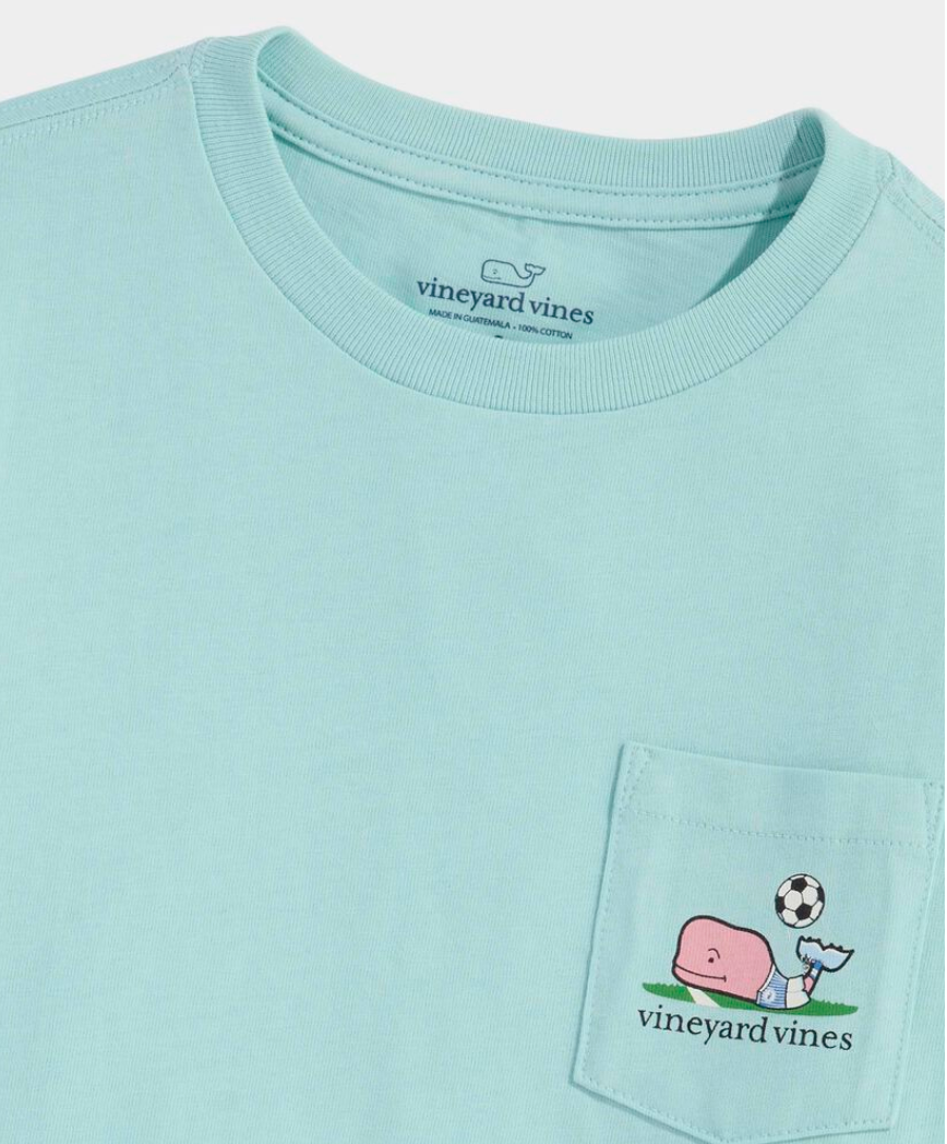 Boys' Soccer Ball Whale SS Pocket Tee