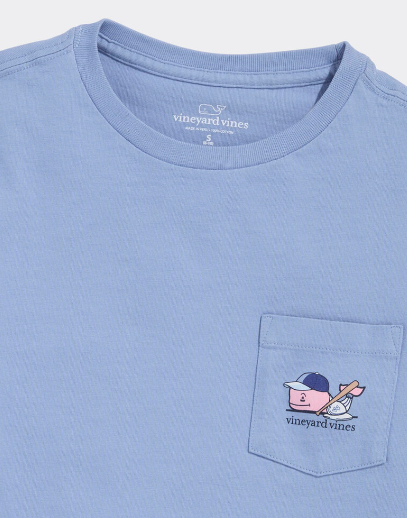 Boys' Baseball Player SS Pocket Tee